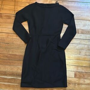 COS Women’s Thick Structured Black Long Sleeve Scuba Bodycon Dress Size XS